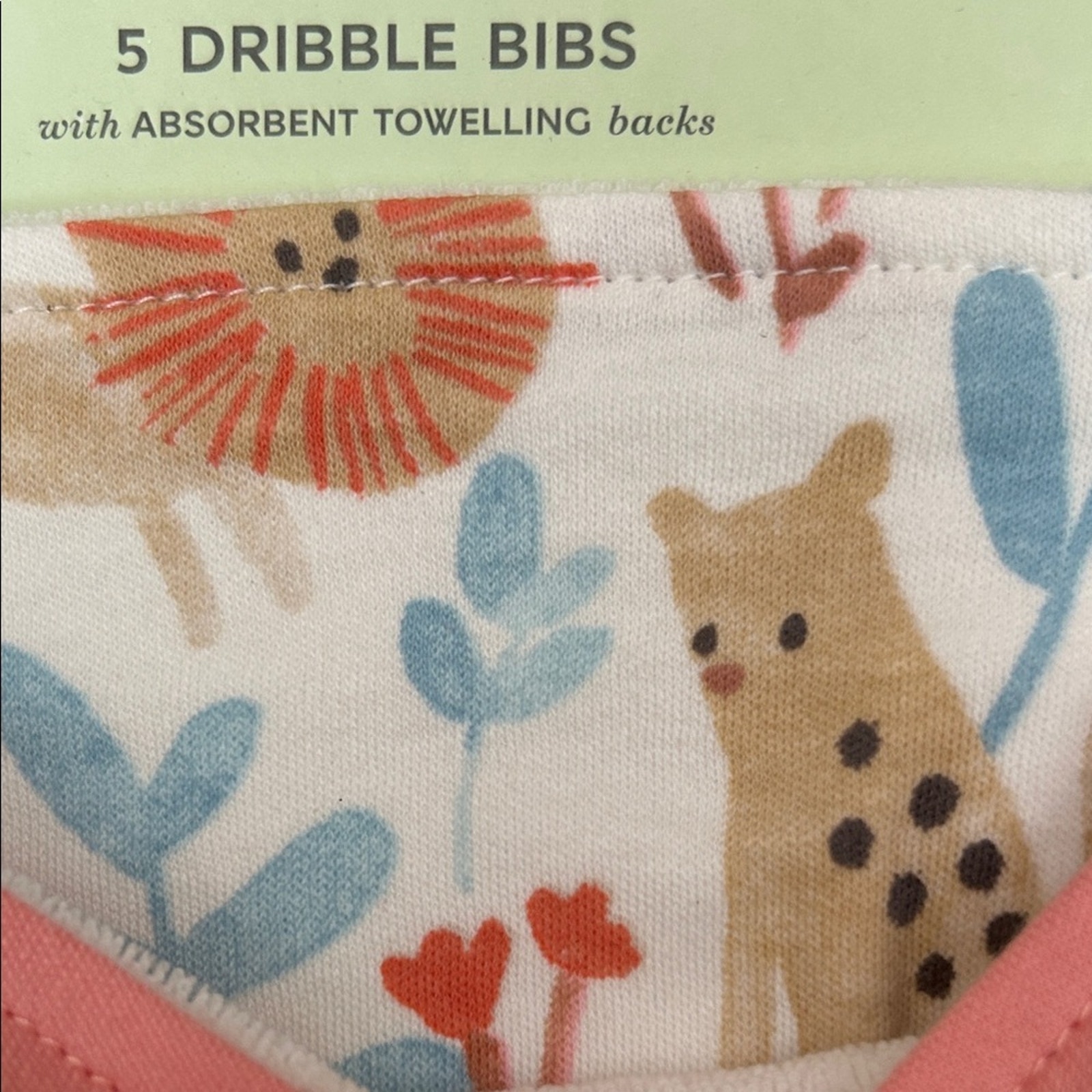 Marks & Spencer Organic Cotton Dribble Bibs - Pastel Multicolor, Set Of 2, Nwt — image 5 of 8